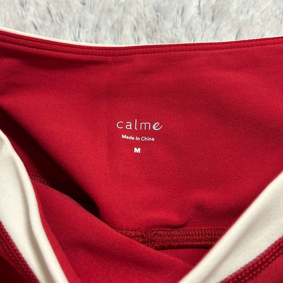 ⭐️NWT (118$) Johnny Was Calme endurance high waist leggings red stripe sz M #2 - Picture 5 of 7